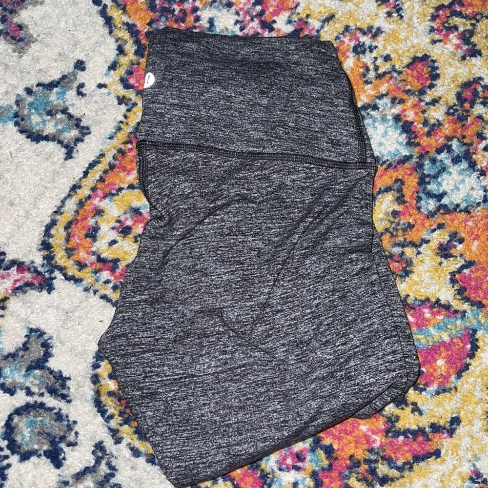 Lululemon 28” Heathered Black leggings